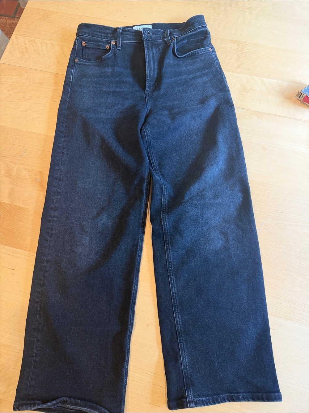 Agolde Women's Black Straight-Leg Denim